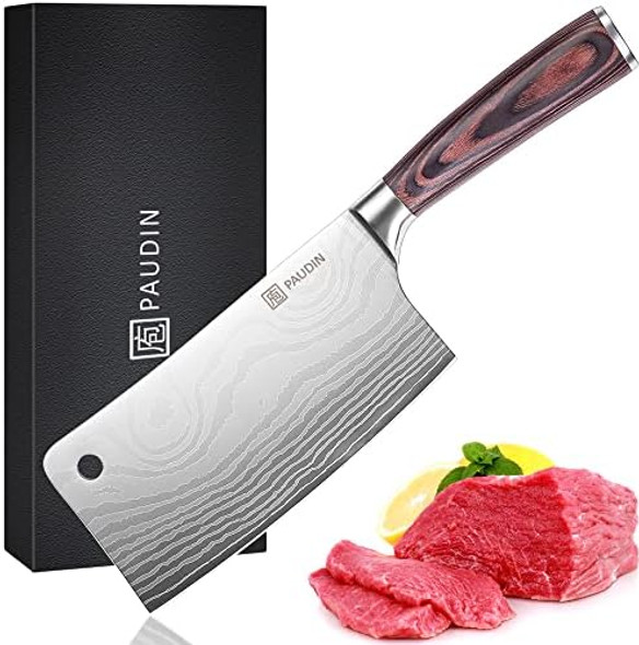 Paudin Cleaver Knife + Santoku Knife Paudin Cleaver Knife + Santoku Knife