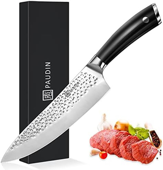 Paudin Chef Knife 8 Inch Ultra Sharp Professional Chef Knife High Carbon German Stainless Steel Kitchen Knives With Ergonomic Abs Handle Kitchen Knife For Home & Restaurant Paudin Chef Knife 8 Inch Ultra Sharp Professional Chef Knife High Carbon German Stainless Steel Kitchen Knives With Ergonomic Abs Handle Kitchen Knife For Home & Restaurant