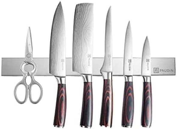 Paudin 17.7 Inch Stainless Steel Magnetic Knife Bar-Use As Knife Holder For Wall Knife Rack Knife Strip Kitchen Utensil Holder And Tool Holder/Storage