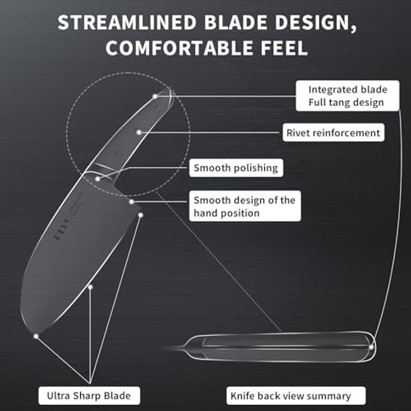 Ply'S Cleaver 7.5 Inch Ultra Sharp German Stainless Steel Kitchen And Restaurant Cleaver