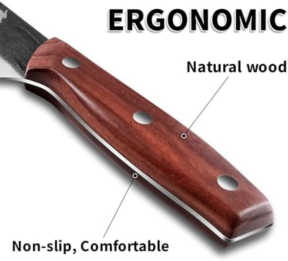 Plys 8.6 Inch Japanese Kiritsuke Chef KnifeGerman Stainless Steel Kitchen Knife For Daily Cutting MeatFruits And Vegetables