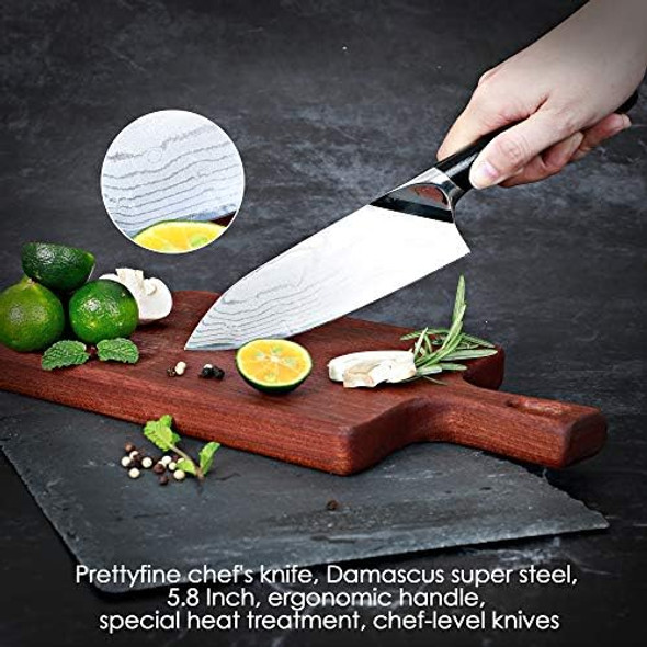 Damascus 5.8Inch Chef'S Knifes Super Flexibility And Corrosion ResistanceVirginsteel Japanese 67-Layer Super Sharp Suitable For Boneless Meat Vegetables FruitsWith G10 Handle Box