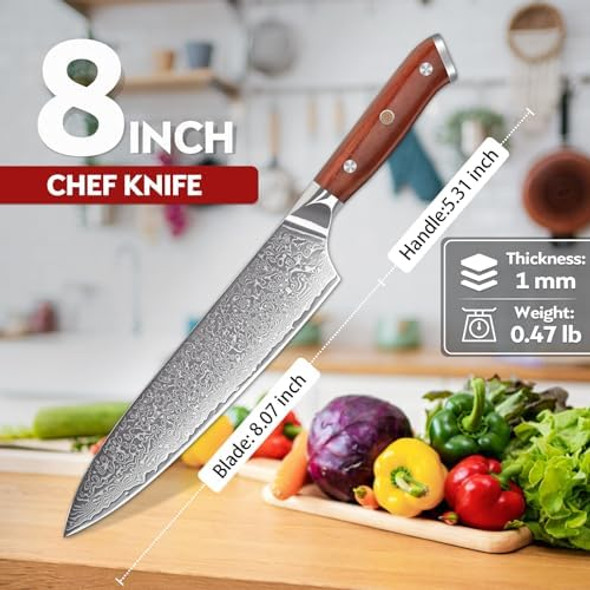 Purple Dragon Boning Knife Hand Forged Damascus Chef Knife 8 Inch Japanese Chef Knife For Kitchen Cooking Meat Cleaver