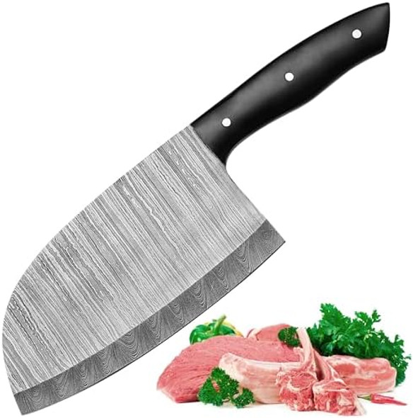 Meat Cleaver Full Tang Serbian Chefs Knifechef Meat Cleaverkitchen Knivescleaver With Leather Sheathtake Carryingbutcher Knife Best