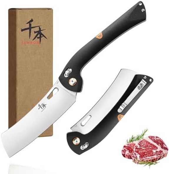 Senbon 440 Stainless Steel Super Sharp Pocket Folding Chef Knife Handle Camping Barbecue Outdoor Back Clip Portable Senbon 440 Stainless Steel Super Sharp Pocket Folding Chef Knife Handle Camping Barbecue Outdoor Back Clip Portable