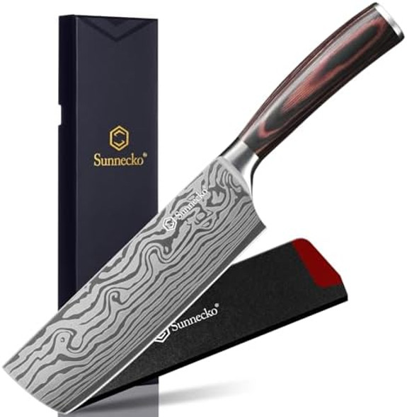 Sunnecko Pro Cleaver Knife Set