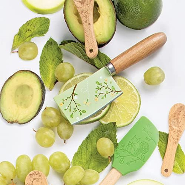 Talisman Designs Cheese Knife Woodland Design Solid Beechwood Handle & Stainless-Steel Blade Cute & Functional Kitchen Tool Decorative Wooden Utensils