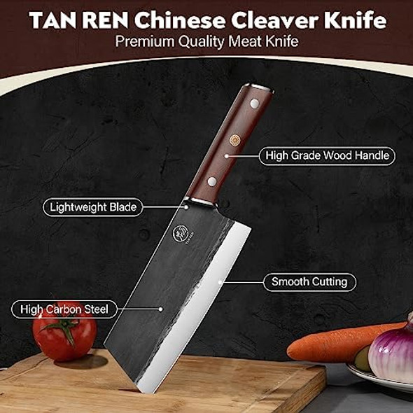7.5 Inch Cleaver Knife And 7 Inch Fishing Fillet Knife Full Tang Meat Cleaver Knife For Home Kitchen Sharp Boning Knife For Meat Cutting Full Tang Meat Cleaver Knife For Home Kitchen