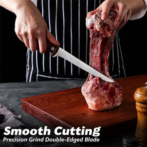 8 Inch Cleaver Knife And 6 Inch Boning Knife For Meat Cutting High Carbon Steel Butcher Knife Stainless Boning Knives With Sheath