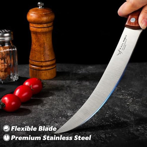 8 Inch Cleaver Knife And 8 Inch Boning Knife For Meat Cutting High Carbon Steel Butcher Knife Stainless Boning Knives With Sheath