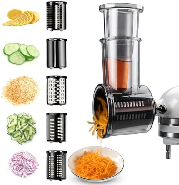 Slicer Shredder Attachments For Kitchenaid Stand Mixers Cheese Grater Salad Maker Vegetable Shredder Food Slicers Chopper Grinding Powder Accessories With d 5 Blades Slicer Shredder Attachments For Kitchenaid Stand Mixers Cheese Grater Salad Maker Vegetable Shredder Food Slicers Chopper Grinding Powder Accessories With d 5 Blades