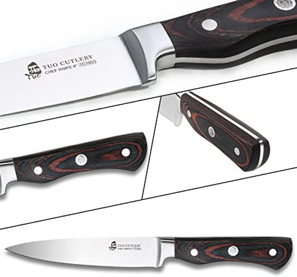 Tuo Chef Knife 6 Inch-Kitchen Chef'S Knife Professional Cooking Knife-German High Carbon Stainless Steel Gyuto Knife-Ergonomic Pakkawood Handle- Legacy Series