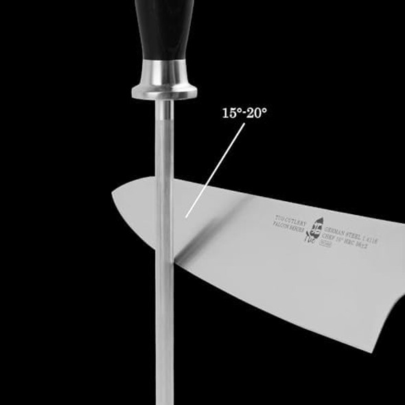 Tuo 8 Inch Honing Steel And 6.5 Inch Cleaver Knife Set