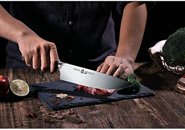 Tuo Kiritsuke Chef Knife 8.5 Inch Asian Kitchen Knife High Carbon Stainless Steel Japanese Blade-Type With Ergonomic Handle - Fiery Phoenix Series