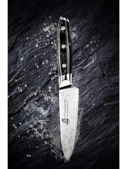 Tuo Fruit Paring Knife Peeling Knife 3.5 Inch - German Hc Steel - Full Tang Pakkawood Handle - Falcon Series With Box