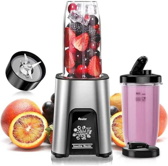 Vewior Smoothie Blender 900W Personal Blender For Shakes And Smoothies Blenders For Kitchen Smoothie Juice Mixer With 2 22Oz Bpa- To-Go Cups