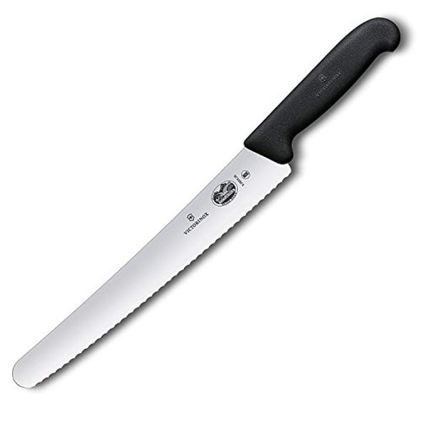 Victorinox 10.25 Inch Bread Knife High Carbon Stainless Steel Serrated Blade For Efficient Slicing Ergonomic Fibrox Pro Handle