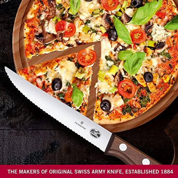 Victorinox Steak Knife Set - Meat Knives For Kitchen Essentials - Stainless Steel Kitchen Knives - Wooden Handles Straight Edge 2-Piece Set