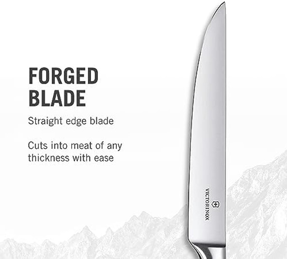 Victorinox Grand Maitre Steak Knife - Premium Meat Knife With Ergonomic Handle - Modern Cooking Knife - Exceptional Kitchen Accessory - Wood Handle Straight Edge 5"