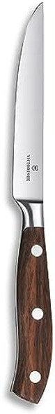 Victorinox Grand Maitre Steak Knife - Premium Meat Knife With Ergonomic Handle - Modern Cooking Knife - Exceptional Kitchen Accessory - Wood Handle Straight Edge 5"