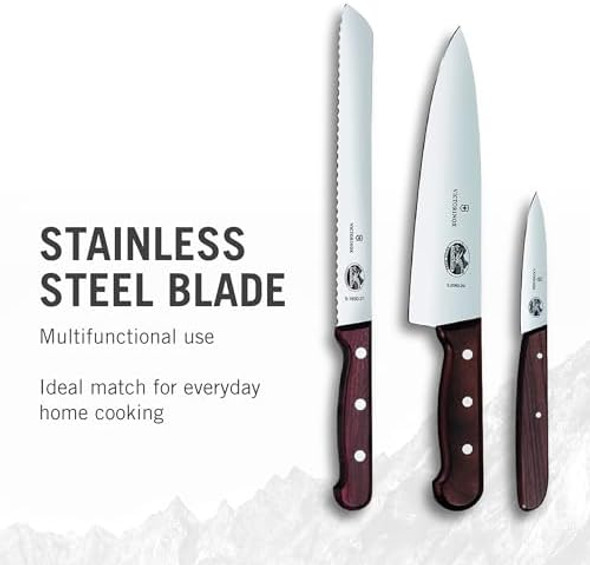 Victorinox Rosewood 3-Piece Flat Knife Set