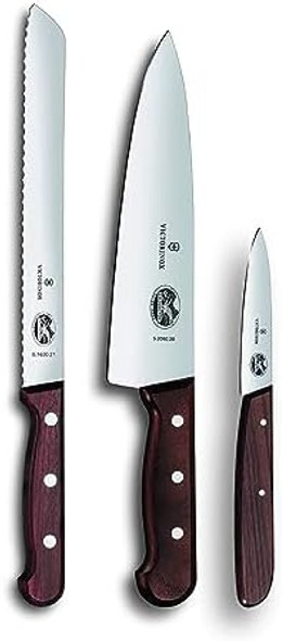 Victorinox Rosewood 3-Piece Flat Knife Set