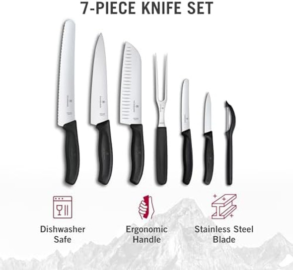 Victorinox Swiss Classic 7-Piece Knife Set Black