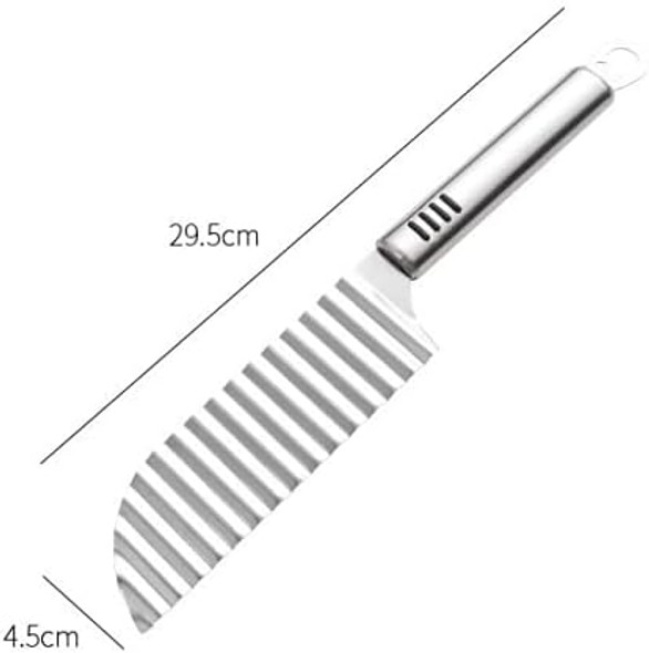Woiwo 1Pcs Stainless Steel Wave Potato Knife Kitchen Gadget Potato Chip Knife Vegetable Potato Slice Corrugated Knife Woiwo 1Pcs Stainless Steel Wave Potato Knife Kitchen Gadget Potato Chip Knife Vegetable Potato Slice Corrugated Knife