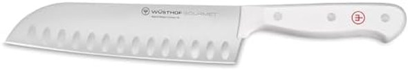Wüsthof Gourmet White 7" Hollow Edge Santoku Knife
