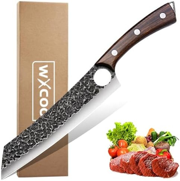 8.5" Hand Forged Chef Knife Meat Vegetables Cleaver Boning Knife Full Tang Design High Carbon Steel Kitchen Knife For Home Restaurant