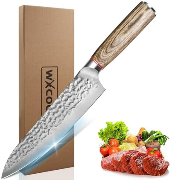 8" Professional Chef Knife Hand Forged High Carbon Steel Japanese Gyutou Kitchen Knife Cooking Knife For Meat Vegetables Cutting Chef For Home Restaurant 8" Professional Chef Knife Hand Forged High Carbon Steel Japanese Gyutou Kitchen Knife Cooking Knife For Meat Vegetables Cutting Chef For Home Restaurant