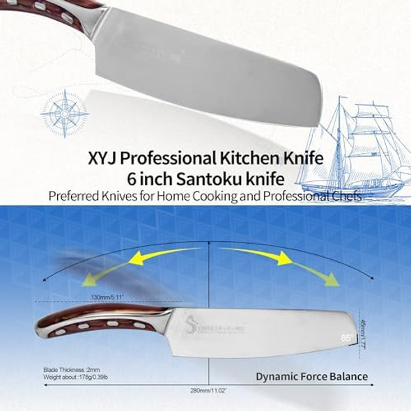 Xyj Stainless Steel Japanese Utility Knife 6 Inch Kitchen Knife With Sheath Meat Cleaver For Meat Cutting Vegetable Fruit Slicer Knife Portable Outdoor Camping For Women Men Xyj Stainless Steel Japanese Utility Knife 6 Inch Kitchen Knife With Sheath Meat Cleaver For Meat Cutting Vegetable Fruit Slicer Knife Portable Outdoor Camping For Women Men
