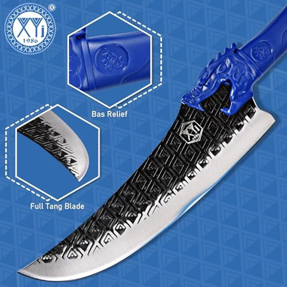 Authentic Xyj Since 19865Pcs Meat Butcher Knives SetSlaughter Fish Knife With Honing SteelWhetstoneCake CutterCamping Chef Knives BagKitchen Slice CuttingFull Tang (Xyj Blue) Authentic Xyj Since 19865Pcs Meat Butcher Knives SetSlaughter Fish Knife With Honing SteelWhetstoneCake CutterCamping Chef Knives BagKitchen Slice CuttingFull Tang (Xyj Blue)