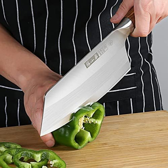 Zhang Xiao Quan Since 1628 Chef Knife Chinese Cleaver Kitchen Vegetable Knife Superior Class 7-Inch Stainless Steel Knife With Ergonomic Design Comfortable Wooden Handle