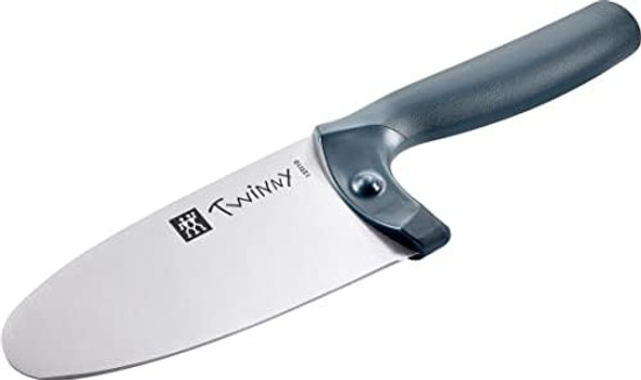Zwilling Twinny Stainless Steel Children'S Chef'S Knife 10Cm Rounded Blade Child-Friendly Design Plastic Handle Blue