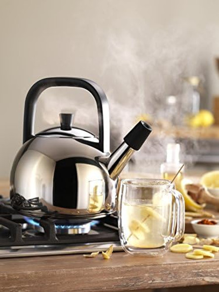 Zwilling Plus 1.7 Qt Stainless Steel Whistle Kettle With Ergonomic Stay-Cool Handle And Sigma Classic Encapsulated Base Technology For All Cook Tops Zwilling Plus 1.7 Qt Stainless Steel Whistle Kettle With Ergonomic Stay-Cool Handle And Sigma Classic Encapsulated Base Technology For All Cook Tops