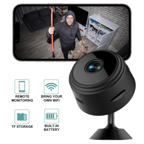 Mini Hidden Cameras1080P HD WiFi Security Camera for Baby Pet Nanny Surveillance Spy Cam for Home Indoor Outdoor Monitoring Remote Viewing with APP(Video Only)