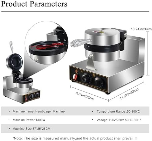 Ice Cream Burger Maker UFO Burger Maker Ice Cream Filling Waffle Maker Hamburger Waffle Maker Sandwich Press Non Coated Household Or Commercial.