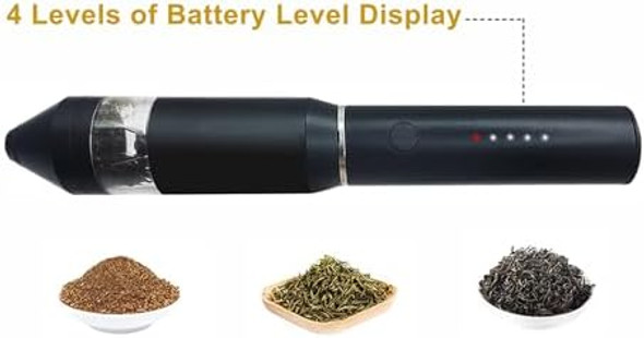 Electric Herb Grinder for Flower Buds Portable Handheld Smart Pollen Spices/Grains USB C Rechargeable Easy to Use.