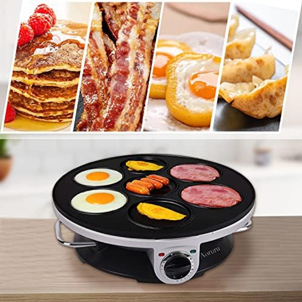Electric Pancake Maker for Kids Mini Crepe Maker Nonstick Fried Eggs Pan