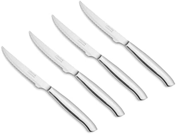 Arcos 4 Inch Steak Knife Set Of 4. Pocket Knife Pack With Pearl Edge For Cutting And Fillet Meat. Monoblock Stainless Steel Blade And Handle. Series Mesa Arcos 4 Inch Steak Knife Set Of 4. Pocket Knife Pack With Pearl Edge For Cutting And Fillet Meat. Monoblock Stainless Steel Blade And Handle. Series Mesa