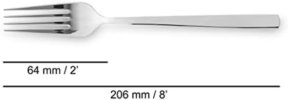 Arcos 24-Piece Flatware Set - Premium Stainless Steel Silver Cutlery Set with 6 Knives 12 Spoons and 6 Forks. All in One Monoblock Design