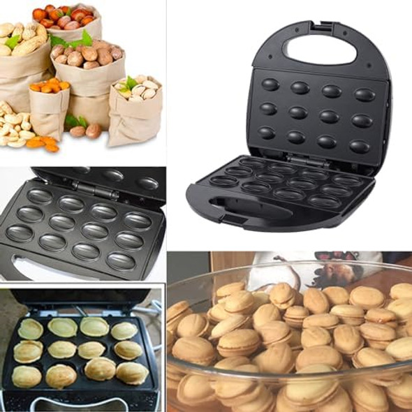 Electric Walnut Cake Maker Non Stick Walnut Cookie Maker Automatic Mini Nut Waffle Bread Machine Electric cookie press Baking Breakfast Maker for Home Cooking
