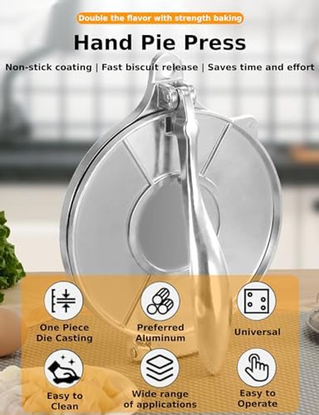 Aluminum Alloy Tortilla Press Manual Tortilla Maker Dough Press Flour Tortilla Press Rotis Press Tortillera Pataconera for Pizza Pie Patty Making (16cm Silver)