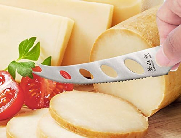 Cangshan N1 Series German Steel Forged Tomato and Cheese Knife 5" Blade Silver