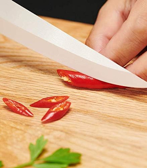 Ceramic knife Super Sharp 4-inch Utility Knife Fruit Paring Knife Set with Sheath Kitchen knives Sets for Cutting Boneless meats Sashimi Fruits and Vegetables (Red+Green)