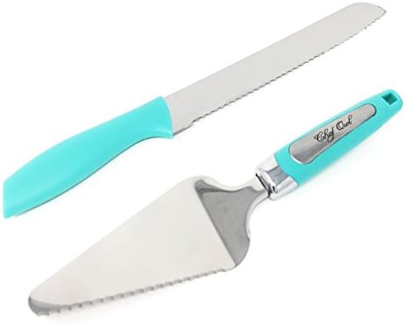 Professional Cake & Pie Server Set - 100% Stainless Steel - Set Includes Cutting Spatula and Serving Knife - Perfect for Serving Cake Pie Pizza Dessert Lasagna and More