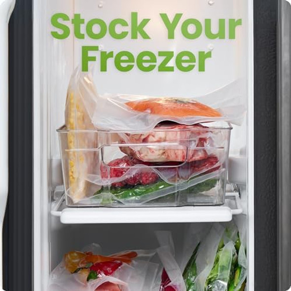 Chefman Food Vacuum Sealer Machine Compact Vacuum Sealer with Moist & Dry Settings Perfect for Sous Vide Storage and zer One-Touch Operation Vacuum Storage Bags Included – Black