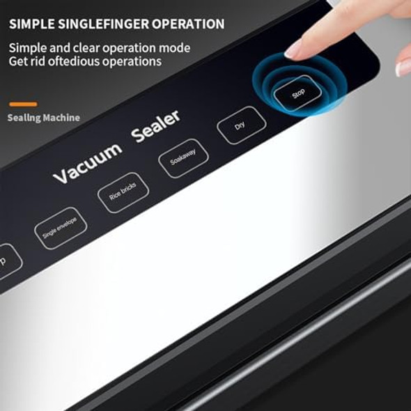 Vacuum Sealer Machine 65Kpa Food Saver 6-in-1 Automatic Sealer with Dry & Moist Modes 20 Bags Included