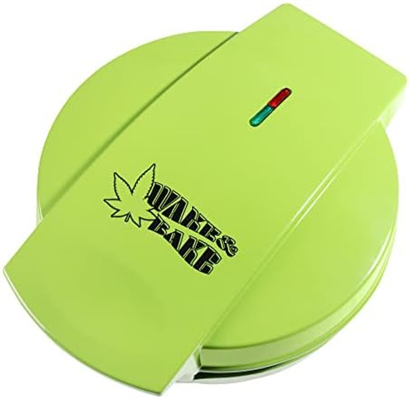 Marijuana Pot Leaf Waffle Maker- Make Your Own DIY Giant Weed Shaped Pancakes or 420 Edibles- Electric Non Stick Waffler Iron Pan Cake Baker- Funny Novelty or Dessert Treat for Cannabis Lovers